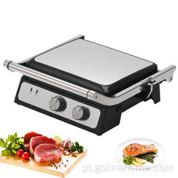 2021 Novo aparelho de cozinha Aço inoxidável Grelhador elétrico Press Contact Grill Panini Sandwich Maker Toster BBQ Grills